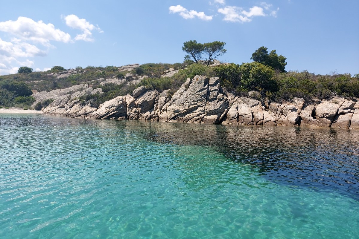 A blue lagoon by Diaporos Island Vourvourou Greece