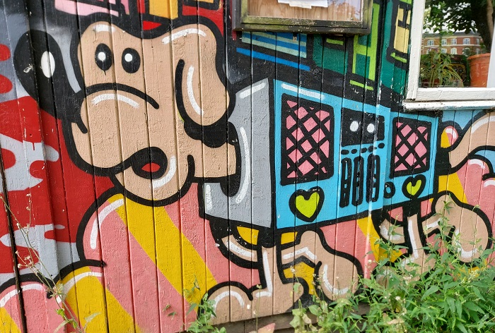 A lot of imagination goes into the street art of Christiania Freetown in Denmark