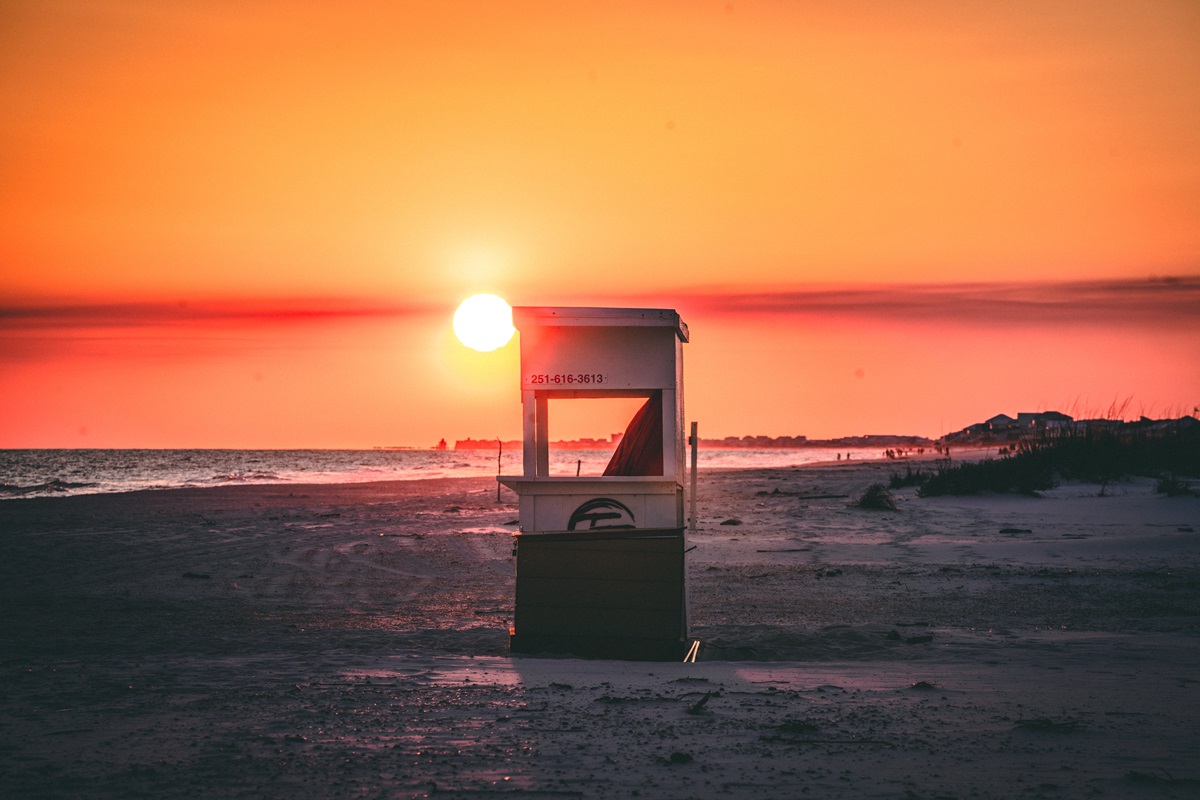 Fort Morgan, Gulf Shores Alabama - Sunset