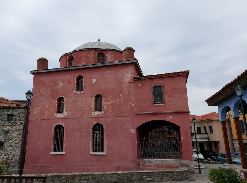 A beautiful old mosque in the old part of Kavala Greece: Halil Bey Mosque.