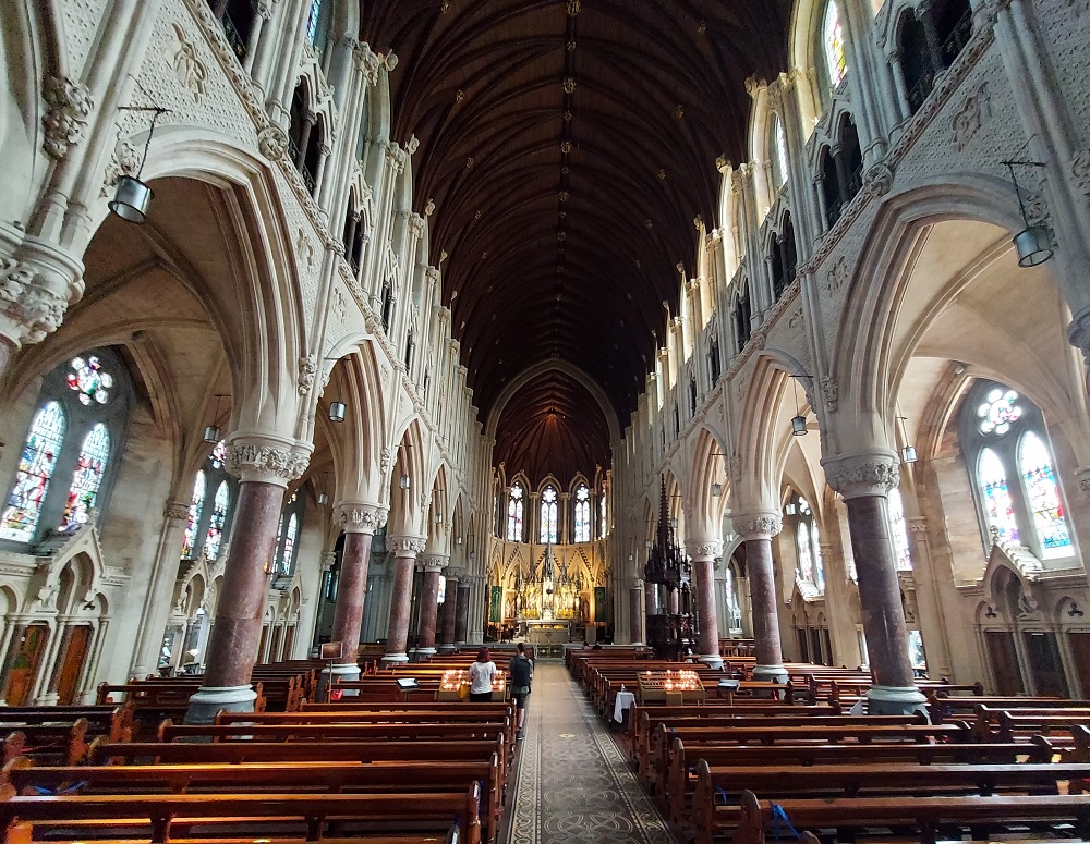 Interior of the beautiful St. Colman's Cathedral in Cobh, Ireland.