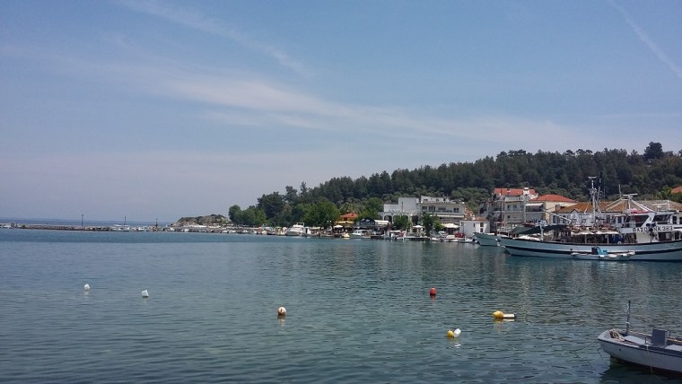 Boats in Limenas harbor, the first place you get to on Thassos Island in Greece.