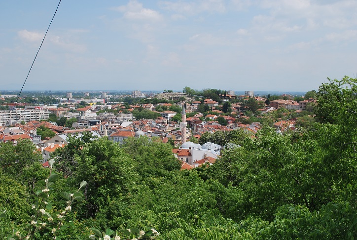 View over the ancient city of Plovdiv in Bulgaria.