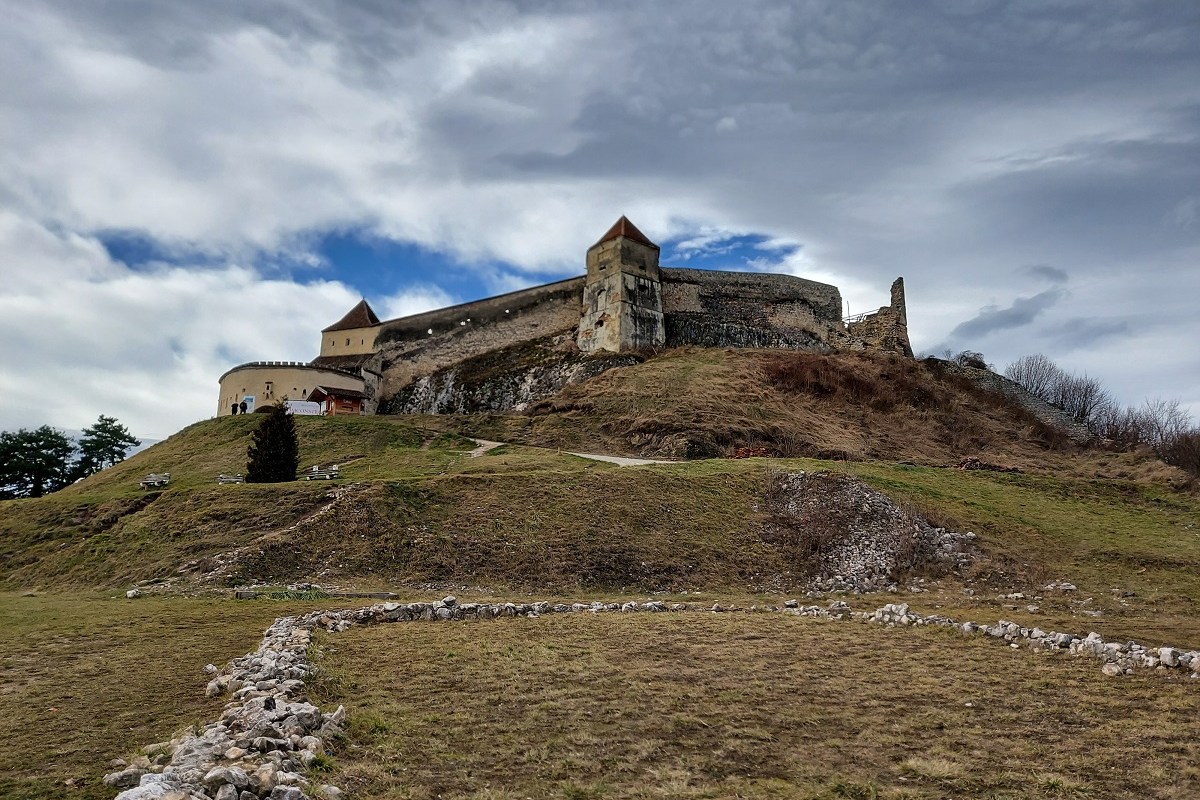 Rasnov Citadel on a hill