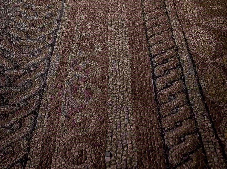 Part of a Roman mosaic in the Roman Mosaics Edifice of Constanta.