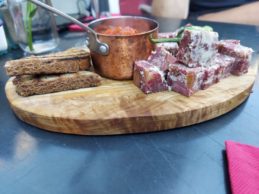 Local specialty to try at Pavaj, one of the best restaurants in Plovdiv.