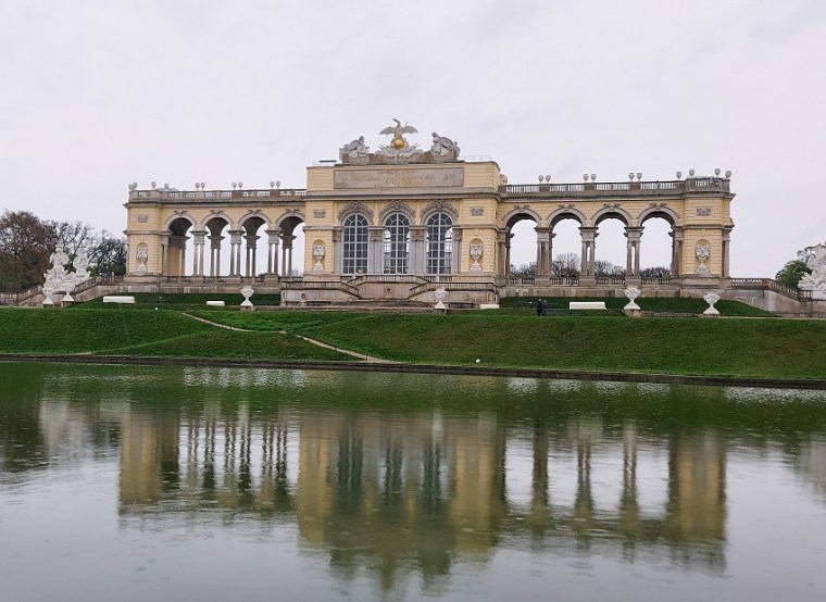 The Gloriette, the highest point of the Schoenbrunn Gardens