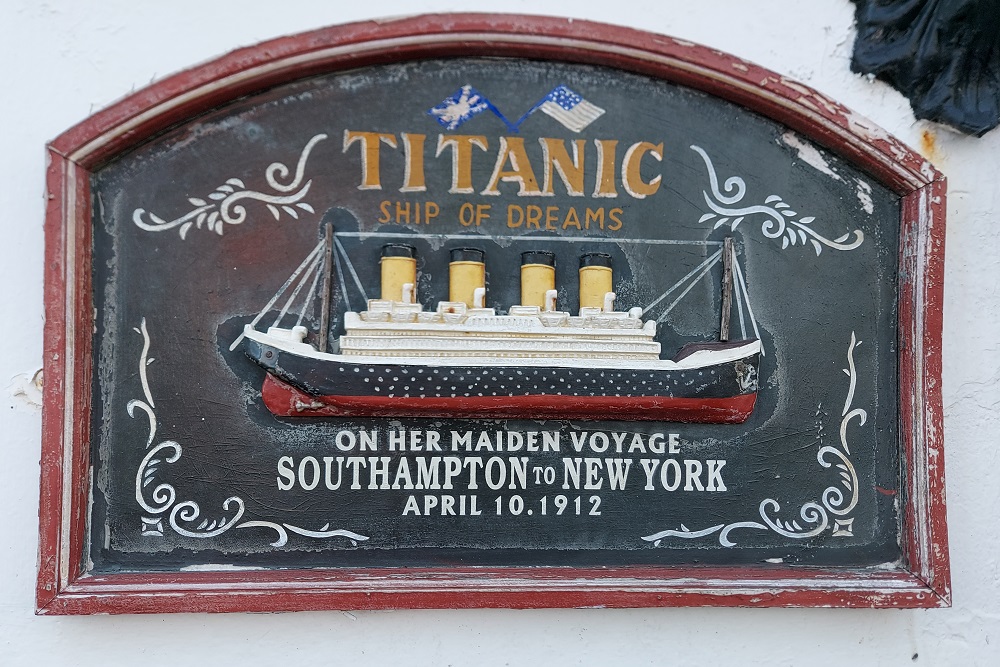 The signs everywhere are part of a Titanic experience in Cobh 