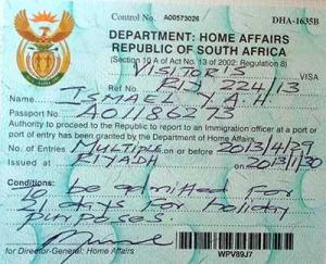 South African visa